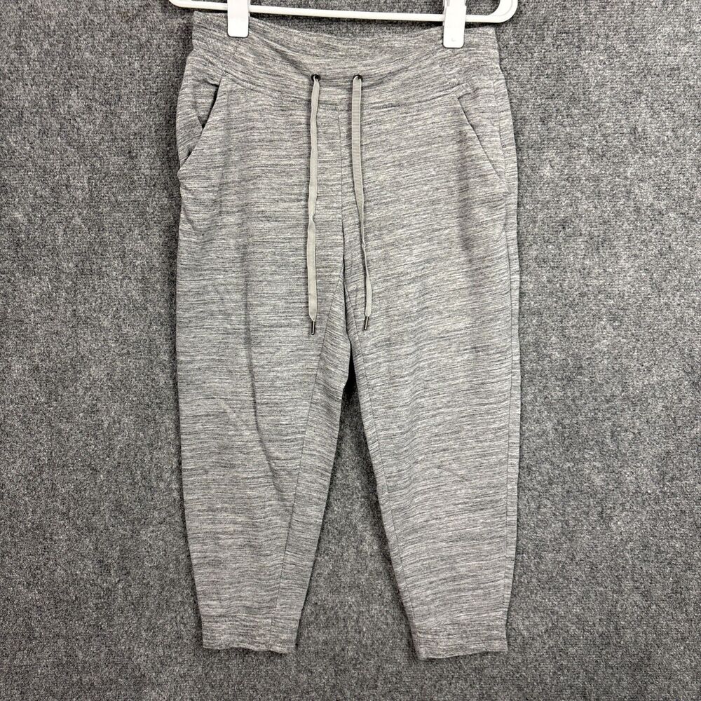 Eddie Bauer Jogger Crop Pants Womens Size S Gray Heather Active Lounge